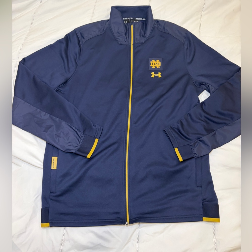 Men's Under Armour Navy Notre Dame Fighting Irish Sideline Full-Zip Jacket men L